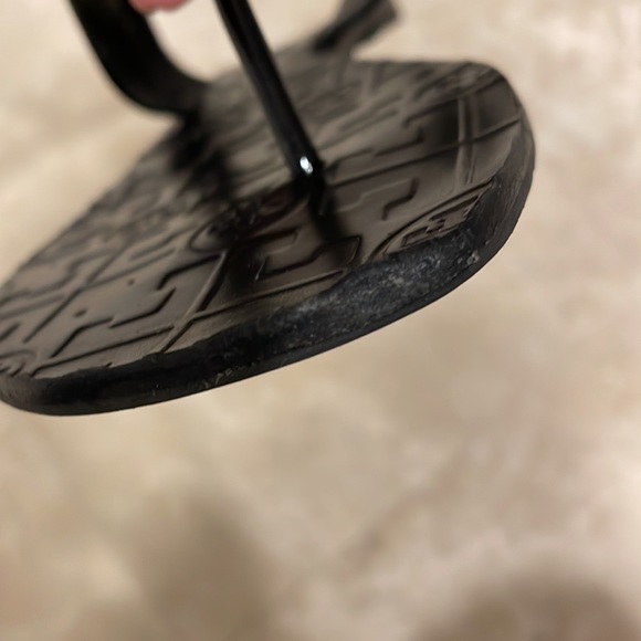 Tory Burch Thora Patent Leather Thong Sandal Black Sz 10 - Picture 5 of 7
